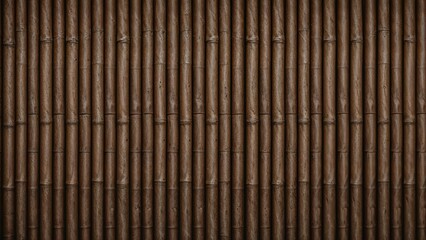 Brown background composed of bamboo trunks