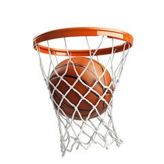 Basketball Swish Perfect Hoop Shot On Transparent Background