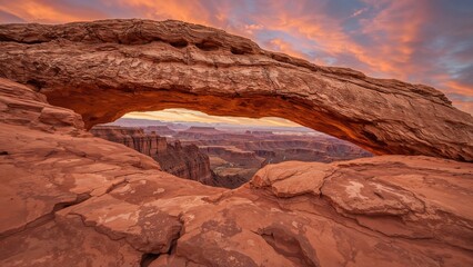 Obraz premium Natural Stone Arch Overlooking Canyonlands