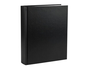 Plain Black Hardcover Book with Blank Cover, Isolated on Transparent Background PNG