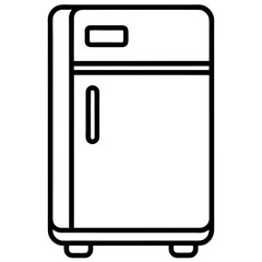 Fridge icon, home appliance vector