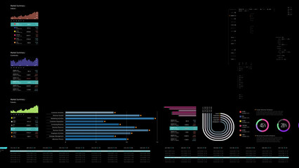 Dynamic data visuals for business info graphics, animated charts, and data-driven insights for a...