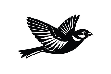 Obraz premium Colorful Bengali sparrow in flight dynamic bird vector art illustration