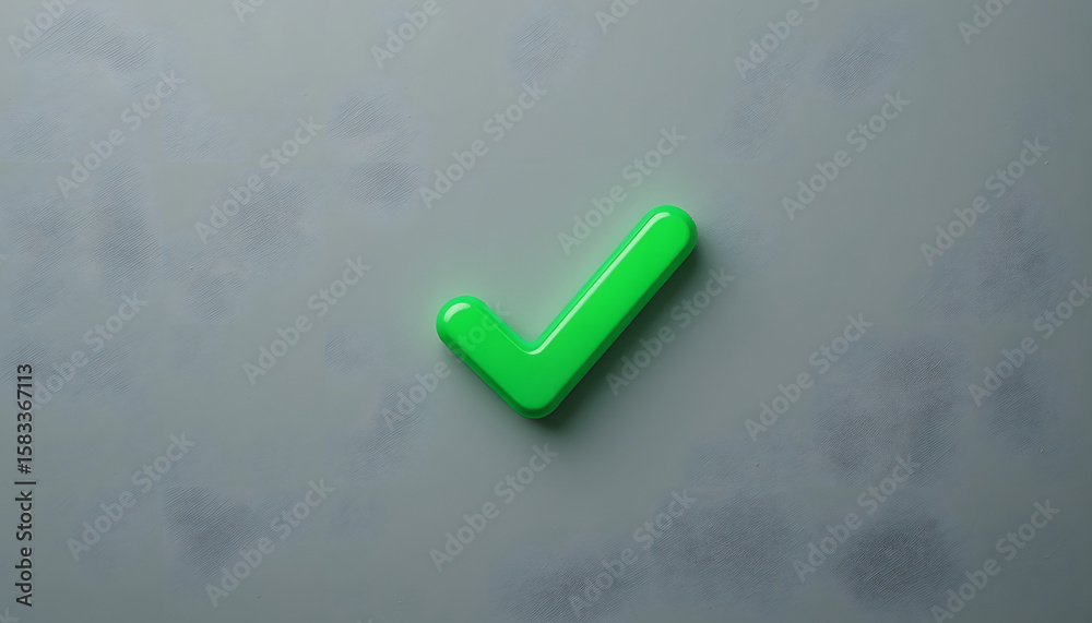 Fototapete isolated green check mark icon on a white background. clean and minimalistic design, perfect for use
