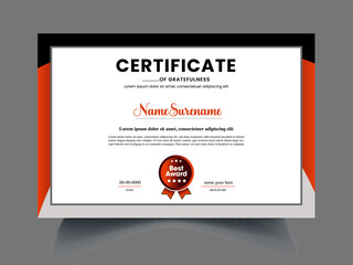 Certificate design sample for create professional certificate