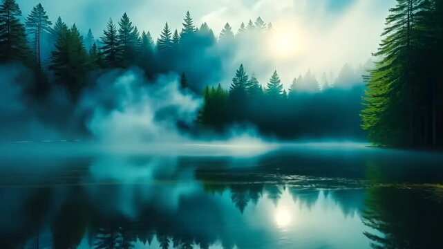 morning in the woods