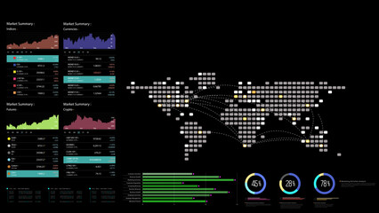 Dynamic data visuals for business info graphics, animated charts, and data-driven insights for a...