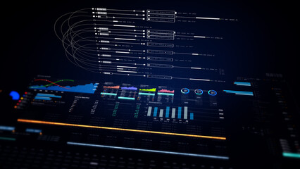 Dynamic data visuals for business info graphics, animated charts, and data-driven insights for a...