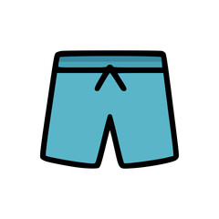 Athletic training shorts in light blue color, minimal style workout gear with waistband detail