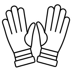 Industrial Safety Gloves Minimalist Vector Design