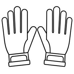 Obraz premium Industrial Safety Gloves Minimalist Vector Design