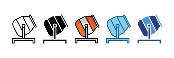 Concrete Mixer  Icon Element For Design