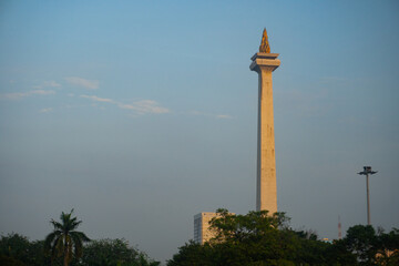 Jakarta-Indonesia-July 24, 2022: This is the Monas, National Monument, Jakarta, Indonesia.