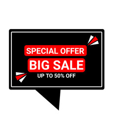 Special Offer Big Sale Banner – Up to 50% Discount Promotional Graphic