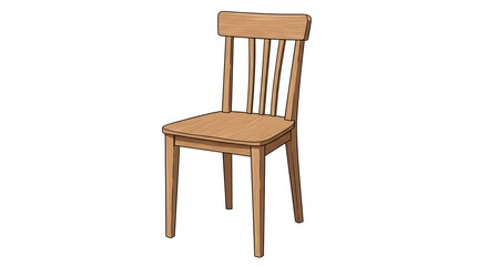 wooden chair isolated