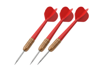 Isolated Set of Three Red Darts