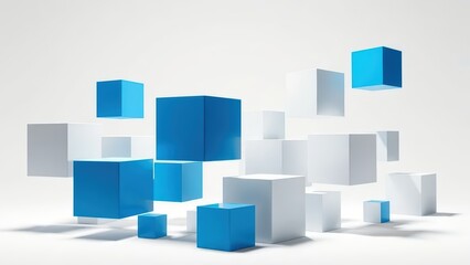 3D rendering of an abstract cube