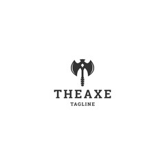 Axe logo icon design template flat vector