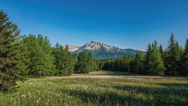Floral hillside landscape