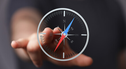 Finding your direction. Business strategy, navigation, planning, success, goals, direction, target, vision, future, path, way.