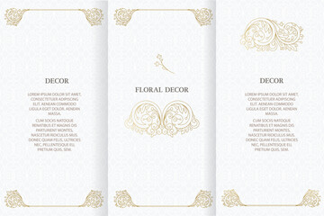 Vector ornamental decorative frame. Elegant ornate element for design template.