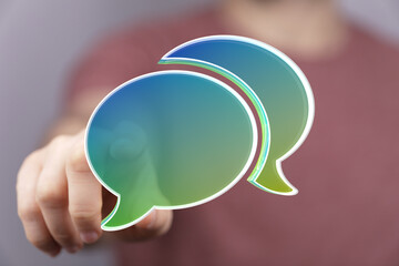 Abstract image of speech bubbles.  Perfect for communication, discussion, or social media concepts.