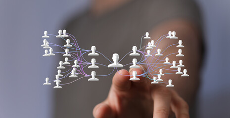 Connecting people, global network, teamwork, collaboration, communication, social media, business,...