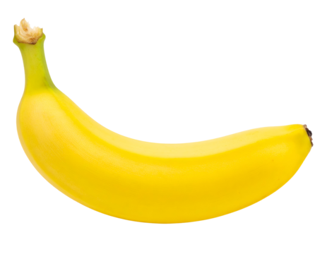 A vibrant yellow banana, perfectly ripe and ready to enjoy, showcases its natural healthy appeal.