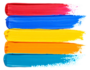 Vibrant paint strokes create a colorful spectrum of artistic expression and creative possibilities.