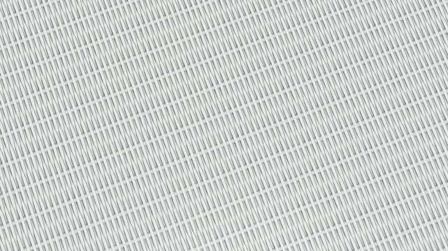 Seamless pattern of woven wickerlike tile in white.