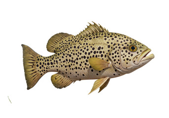 Isolated Spotted Fish with Yellow Fins