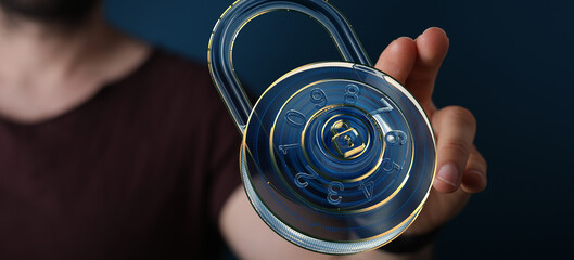 Secure your data.  Cybersecurity concept.  Protection and privacy.