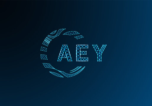 AEY low poly letter logo vector design. AEY lower poly logo design. AEY unique low poly logo design.