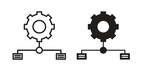 Workflow icon vector illustration. Flat design. Graphic design vector symbols.