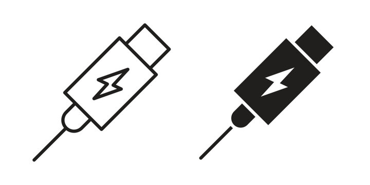 USB type c icon vector illustration. Flat design. Graphic design vector symbols.