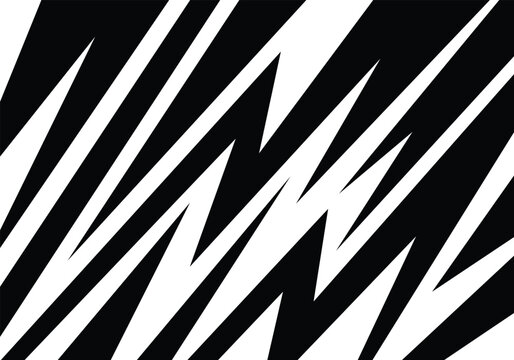 Abstract background with zigzag geometric line black and white pattern