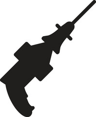 Drill icon, drill silhouette, Electric drill machine silhouette vector