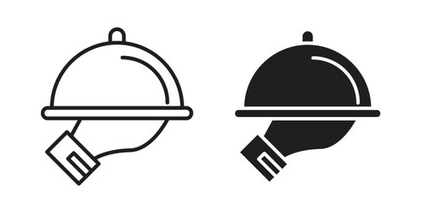 Fototapeta premium Restaurant Tray icon vector illustration. Flat design. Graphic design vector symbols.