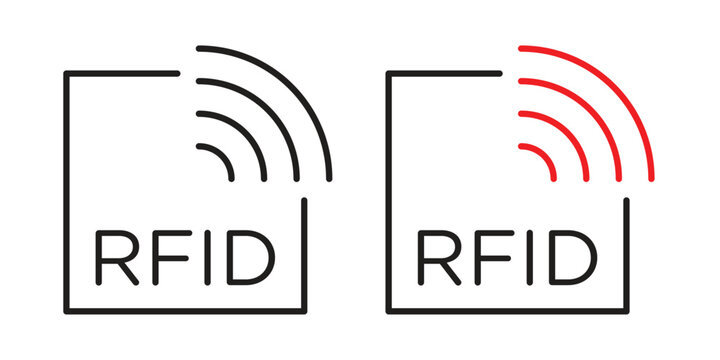 RFID icon vector illustration. Flat design. Graphic design vector symbols.