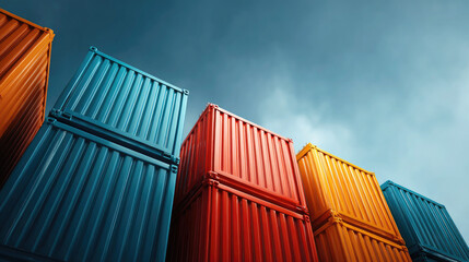 Fototapeta premium Impact of international trade policies on economic growth analyzing tariffs duties and negotiations in global import-export relations
