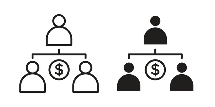 Ponzi scheme icon vector illustration. Flat design. Graphic design vector symbols.