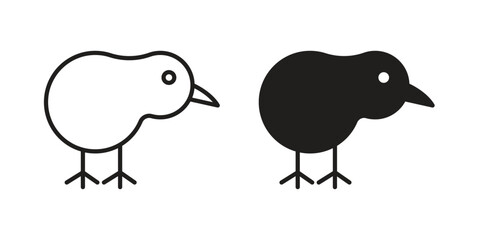 Kiwi bird icon vector illustration. Flat design. Graphic design vector symbols.