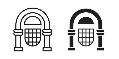 Jukebox icon vector illustration. Flat design. Graphic design vector symbols.