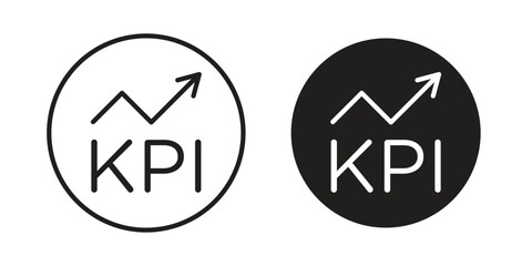 KPI icon vector illustration. Flat design. Graphic design vector symbols.