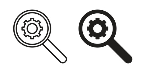 Investigate icon vector illustration. Flat design. Graphic design vector symbols.