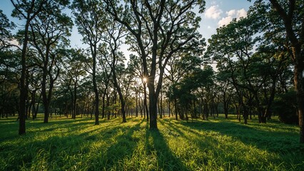 Vibrant Forest Landscape with Rich Foliage