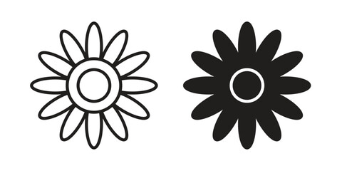 Gerbera icon vector illustration. Flat design. Graphic design vector symbols.