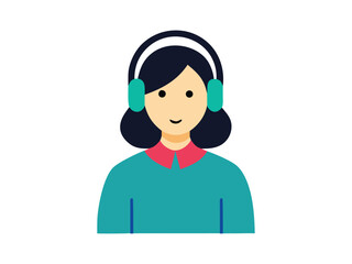 grill with headphones on icon vector art on white background 