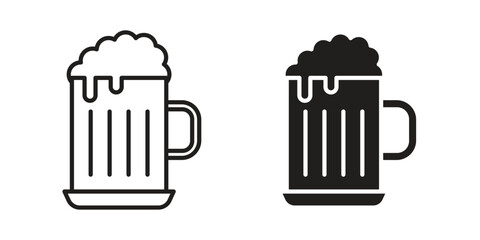 Beer icon vector illustration. Flat design. Graphic design vector symbols.