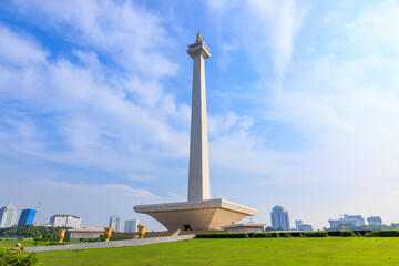 National Monument (Monas) is iconic landmark in the center of Jakarta, symbolizing Indonesia's struggle for independence